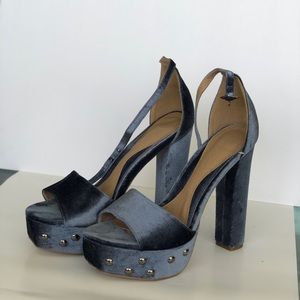 Velvet heels